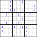 Судоку 9х9 #1240 трудный