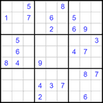 Судоку 9х9 #1241 трудный