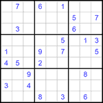 Судоку 9х9 #1242 трудный