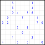 Судоку 9х9 #1243 трудный