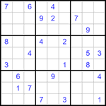 Судоку 9х9 #1245 трудный