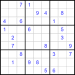 Судоку 9х9 #1246 трудный