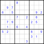 Судоку 9х9 #1247 трудный
