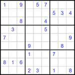 Судоку 9х9 #1248 трудный
