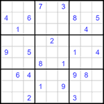 Судоку 9х9 #1249 трудный