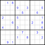 Судоку 9х9 #1251 трудный
