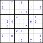 Судоку 9х9 #1252 трудный