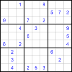 Судоку 9х9 #1253 трудный