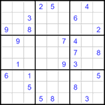 Судоку 9х9 #1254 трудный