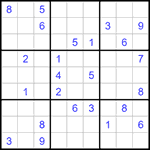 Судоку 9х9 #1256 трудный