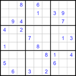 Судоку 9х9 #1257 трудный