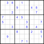 Судоку 9х9 #1258 трудный
