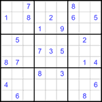 Судоку 9х9 #1261 трудный