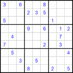 Судоку 9х9 #1263 трудный