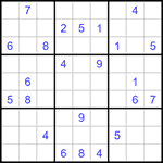 Судоку 9х9 #1268 трудный