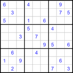 Судоку 9х9 #1269 трудный