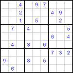 Судоку 9х9 #1270 трудный