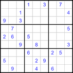 Судоку 9х9 #1273 трудный