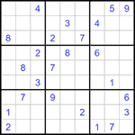 Судоку 9х9 #1274 трудный