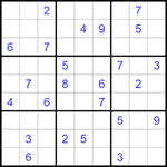 Судоку 9х9 #1275 трудный