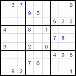 Судоку 9х9 #1276 трудный