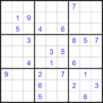 Судоку 9х9 #1277 трудный