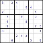 Судоку 9х9 #1279 трудный