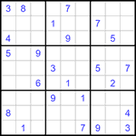 Судоку 9х9 #1286 трудный