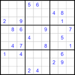 Судоку 9х9 #1287 трудный