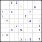 Судоку 9х9 #1288 трудный