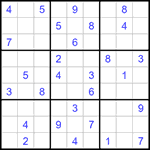 Судоку 9х9 #1226 очень трудный