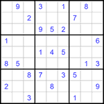 Судоку 9х9 #1227 очень трудный