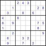 Судоку 9х9 #1228 очень трудный