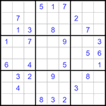 Судоку 9х9 #1230 очень трудный