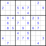 Судоку 9х9 #1231 очень трудный