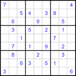 Судоку 9х9 #1232 очень трудный