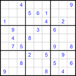 Судоку 9х9 #1233 очень трудный