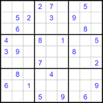 Судоку 9х9 #1236 очень трудный