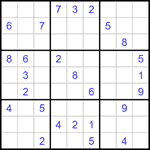 Судоку 9х9 #1242 очень трудный