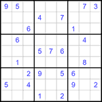 Судоку 9х9 #1243 очень трудный