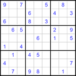 Судоку 9х9 #1247 очень трудный