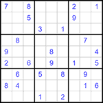Судоку 9х9 #1248 очень трудный