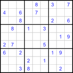 Судоку 9х9 #1250 очень трудный