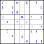 Судоку 9х9 #1252 очень трудный