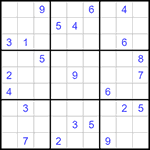 Судоку 9х9 #1254 очень трудный