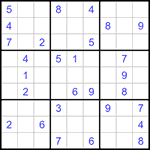 Судоку 9х9 #1256 очень трудный