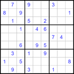 Судоку 9х9 #1259 очень трудный