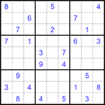 Судоку 9х9 #1260 очень трудный