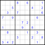 Судоку 9х9 #1261 очень трудный