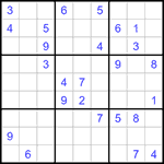 Судоку 9х9 #1262 очень трудный